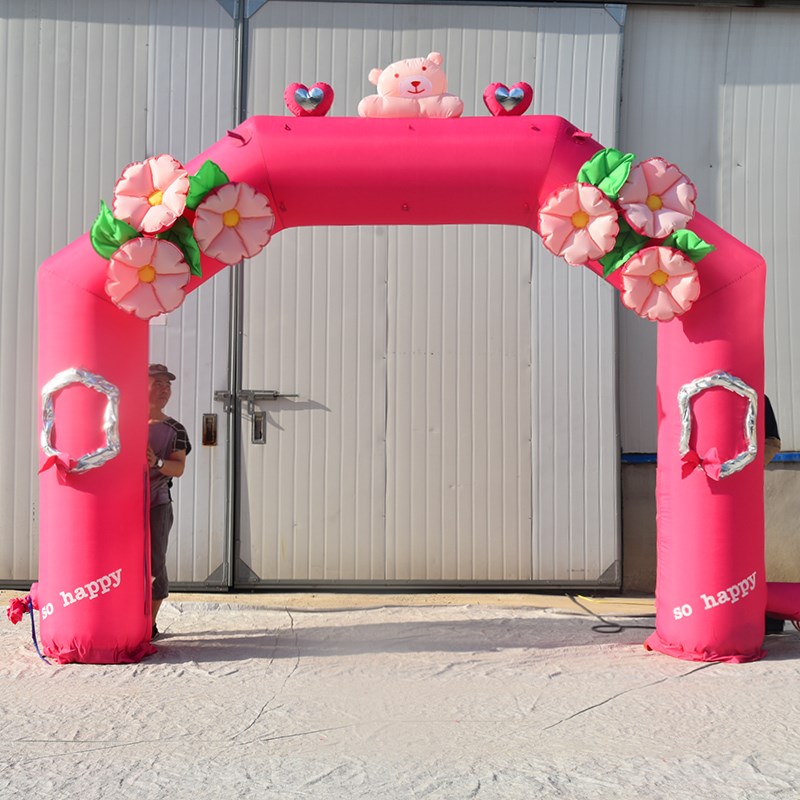 石景山粉色婚礼拱门